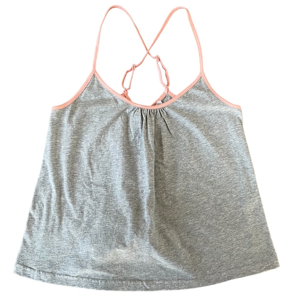 Johnny Was Calme Night And Day Tank Gray Apricot Size Small Casual Cotton Lounge